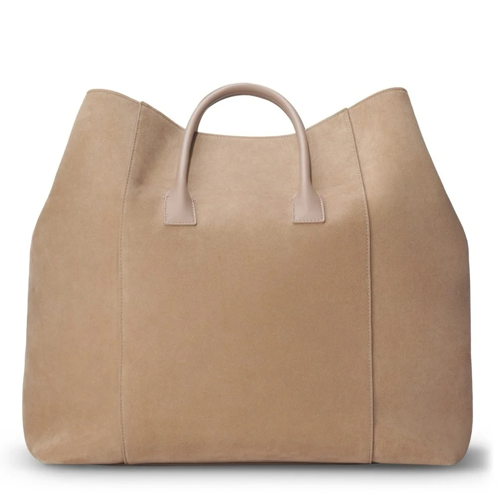 Aerin Suede Oversized Weekender Bag - Picture 1 of 13